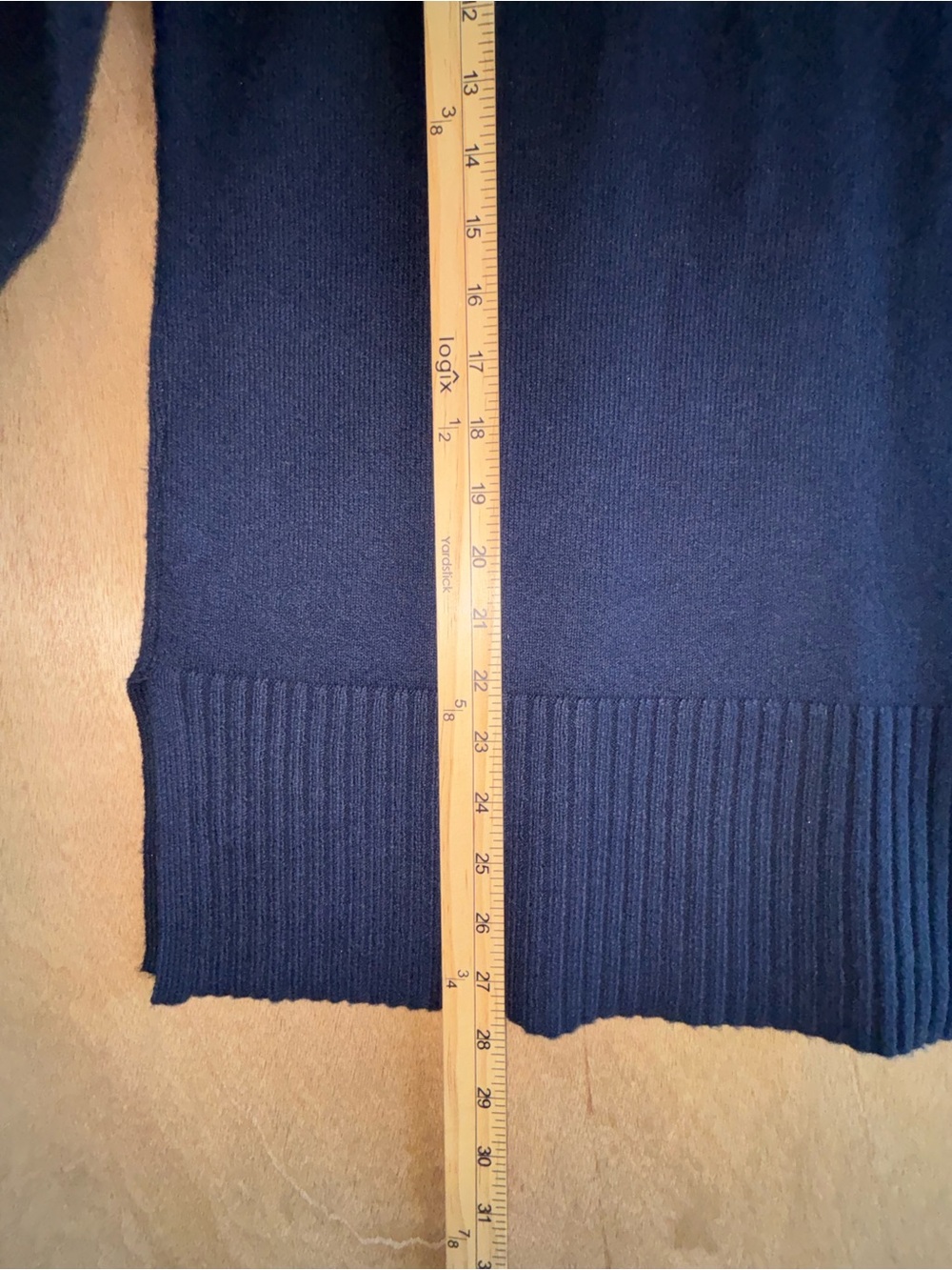 LOFT Navy Blue Oversized Cotton Blend Sweater Size Small - Picture 3 of 8